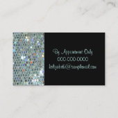 Glamoureus Sparkly Glitzy Silver Bling Visitekaartje (Achterkant)