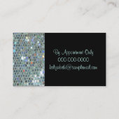 Glamoureus Sparkly Glitzy Silver Bling Visitekaartje (Achterkant)