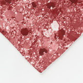 Glamoureus Sparkly Pink Glitter Fleece Deken (Hoek)