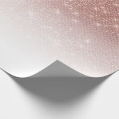 Glamoureus Sparkly Roos Gold Glitter Sequin Ombre Cadeaupapier (Hoek)