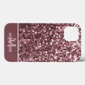 Glamoureus Sparkly Roos Sequin/Glitter Name Case-Mate iPhone Case (Achterkant (horizontaal))