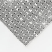 Glamoureus Sparkly Silver Roos Gold Glitter Geo Fleece Deken (Hoek)