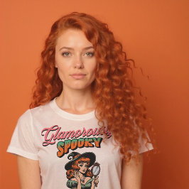 Glamoureus Spooky  Witch Halloween Shirt