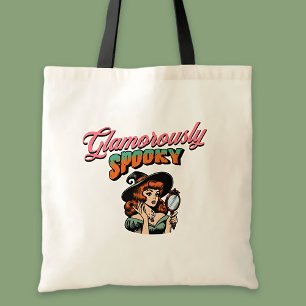 Glamoureus Spooky Witch Halloween Tote Bag