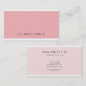 Glamoureus standaard roze design visitekaartje (Voorkant / Achterkant)