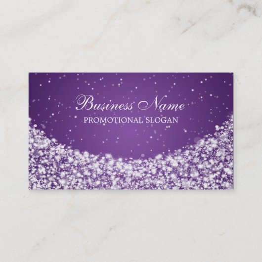 Glamoureus Star Sparkle Paars Visitekaartje (Voorkant)