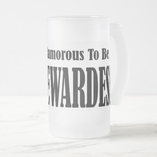 Glamoureus Stewardess Matglas Bierpul (Voorkant rechts)