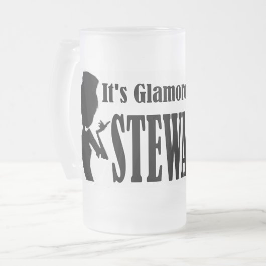 Glamoureus Stewardess Matglas Bierpul (Voorkant links)