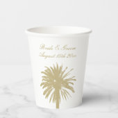 Glamoureus strand bruiloft partij levert op maat papieren bekers (Voorkant)