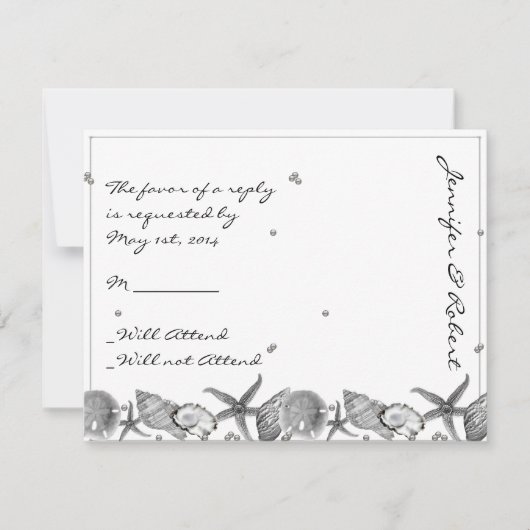 Glamoureus strand in Silver Response Kaart (Voorkant)