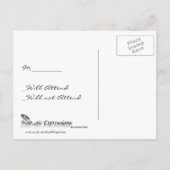 Glamoureus strand in Silver RSVP Briefkaart (Achterkant)