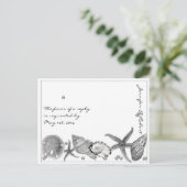 Glamoureus strand in Silver RSVP Briefkaart (Staand voorkant)