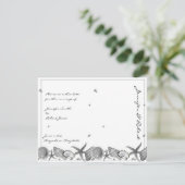 Glamoureus strand in Silver Save the Date Kaart (Staand voorkant)
