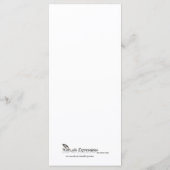 Glamoureus strand in zilveren bruiloft Menu (Achterkant)