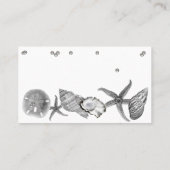 Glamoureus strand in zilveren trouwplaats kaarten plaatskaartje (Achterkant)