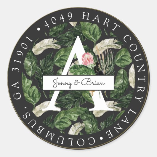 Glamoureus Summer Greenery Return Address Sticker (Voorkant)