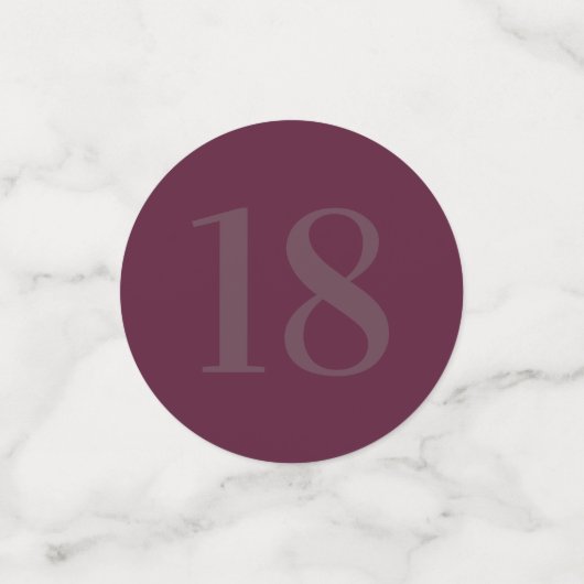 Glamoureus-tafelconfetti 18e confetti (Kleine voorkant)