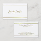 Glamoureus Trendy Glamoureus Design Gold Script Visitekaartje (Voorkant / Achterkant)