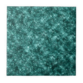 Glamoureus Turquoise Sparkle Stippen Elegant Chic Tegeltje (Voorkant)