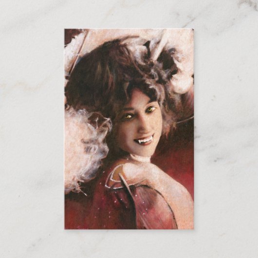 Glamoureus Vampire Lady ACEO Visitekaartje (Voorkant)