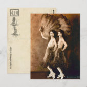 Glamoureus Vaudeville Dancer Duo  veren Briefkaart (Voorkant / Achterkant)