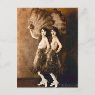 Glamoureus Vaudeville Dancer Duo  veren Briefkaart