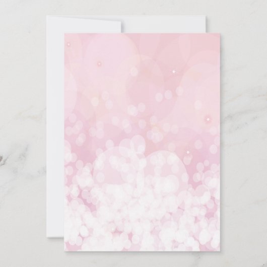 Glamoureus verjaardagsfeestje bedankje bedankkaart (Achterkant)