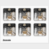 Glamoureus VRIJGEZELLENFEEST GUNST DANK U STICKERS (Vel)