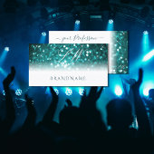 Glamoureus White Blauwgroen Sparking Glitter Monog Visitekaartje