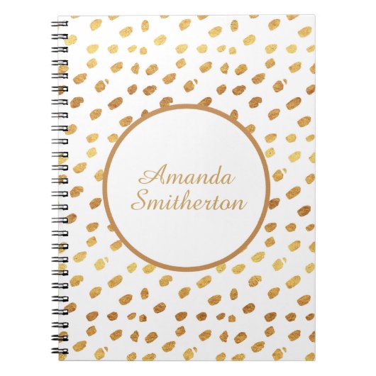 Glamoureus White Gold Monogram op maat Notitieboek (Voorkant)