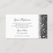 Glamoureus White Silver Sparking Glitter Stijlvol Visitekaartje (Achterkant)