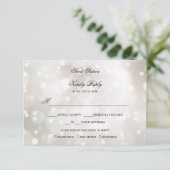 Glamoureus Wit Glitter Sweet 16 RSVP MENU KEUZE (Staand voorkant)