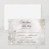 Glamoureus Wit Glitter Sweet 16 RSVP MENU KEUZE (Voorkant / Achterkant)