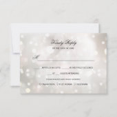 Glamoureus Wit Glitter ZILVER RSVP MENU KEUZE (Voorkant)