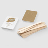 Glamoureus wit & goud blijf cool in stijl Dank u Handwaaier (Niet-gemonteerd)