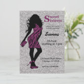 Glamoureus Woman Sweet 16 Kaart (Staand voorkant)