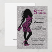 Glamoureus Woman Sweet 16 Kaart (Voorkant / Achterkant)
