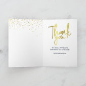 Glamoureus Zeer Groot Dank u Navy Gold Bedankkaart (Binnen)