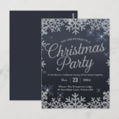 Glamoureus Zilver en Blauwe Sparkle Kerstfeest Briefkaart (Voorkant / Achterkant)