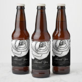 Glamoureus, zilver Roos Bier Etiket (Flessen)