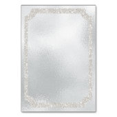 Glamoureus zilveren glitter evenement kaart (Achterkant)