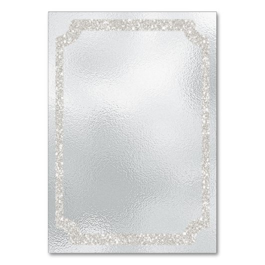 Glamoureus zilveren glitter evenement kaart (Achterkant)