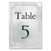 Glamoureus zilveren glitter evenement kaart (Voorkant)