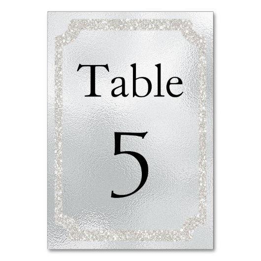 Glamoureus zilveren glitter evenement kaart (Voorkant)