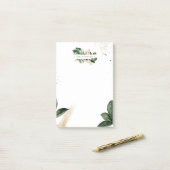 Glamoureus zomergroen gepersonaliseerd post-it® notes (Op bureau)