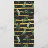 Glamoureus Zomergroen Tropisch Bruiloft Menu (Achterkant)