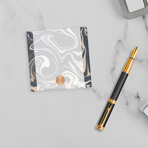 Glamoureus zwart en roos gouden marmer monogram post-it® notes