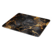 Glamoureus zwart-gouden marmereffect snijplank (Hoek)