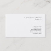 Glamoureus zwart wit grijs De Luxe Modern Visitekaartje (Achterkant)