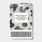 Glamoureus zwarte sparkly Glitter-Koe Afdrukken Badge (Achterkant)